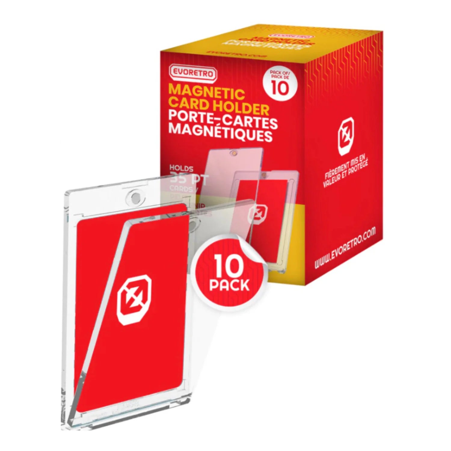 Evoretro - Acrylic Magnetic Card Holder 10-Pack