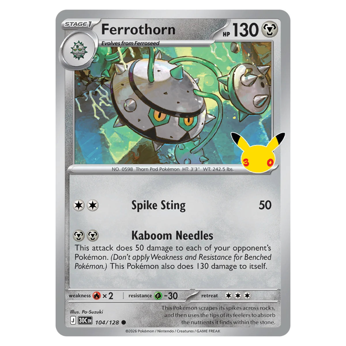 Pokémon - Ferrothorn (104/128)