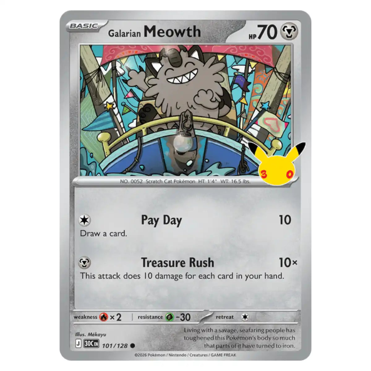 Pokémon - Galarian Meowth (101/128)